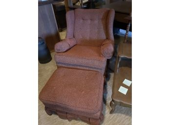 1970s Chair W/ Matching Ottoman