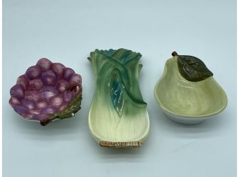 Bok Choy Spoon Holder, Grapes Bowl, Pear Bowl, Ceramic Kitchen Decor