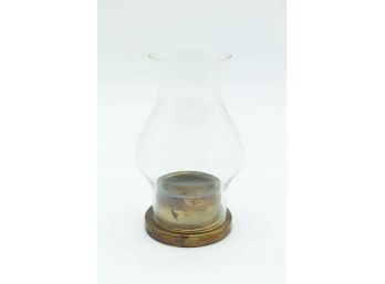 Dansk International Designs LTD Mount Kisco - Candle Holder W/ Hurricane Glass Shade