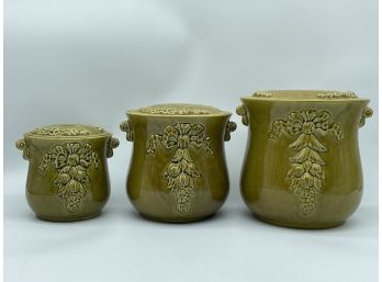 Ceramic Canister Set, Vintage