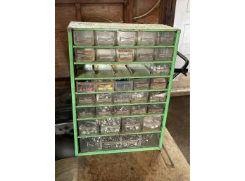 Vintage Metal Storage Box W/ Drawers - 4 Drawers Missing