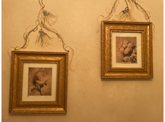 Floral Art Framed,antique Victorian Gilt Gold Leaf Reeded Picture Frames,  Home Decor