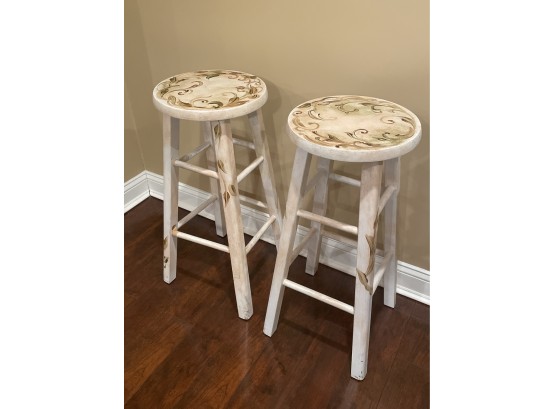 Stools, Wooden Stools, Hand Painted Stools, Home Decor