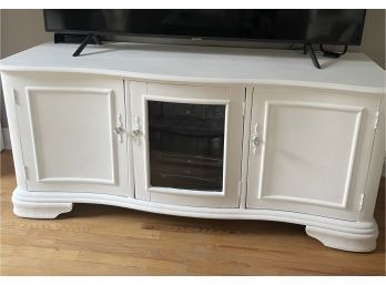 White Wooden Television Console