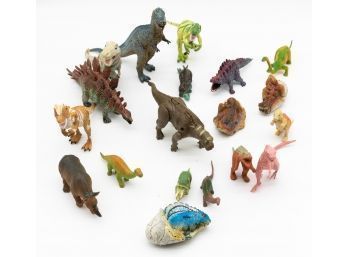 Dinosaur Toys, Lot Of Assorted Vintage Dinosaur Toys - 19 Total