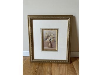 Double Matted Floral Print, Framed