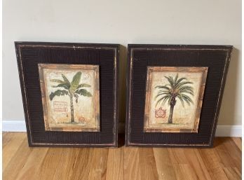'The Paradise Of The Pacific' Wood Frame -  Trivet Palm Tree
