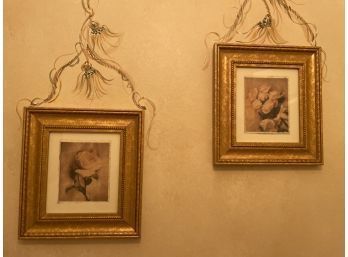 Floral Art Framed,antique Victorian Gilt Gold Leaf Reeded Picture Frames,  Home Decor