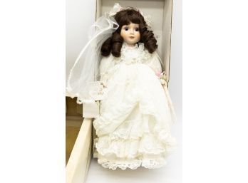 Caroline Gorham Bride Doll In Original Box, Petticoats & Lace Item# VT 656