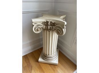Classical Plaster Half-Column Pedestal