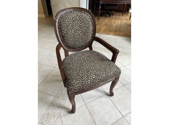 Wakefield Antiqued Walnut Finish Accent Chair
