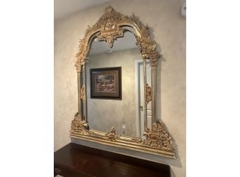 Large Late 19th Century French Gold Gilt Mirror, Large Mirror