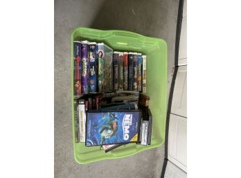 Large Lot Of DVDs, Cds, Disney VHS Tapes