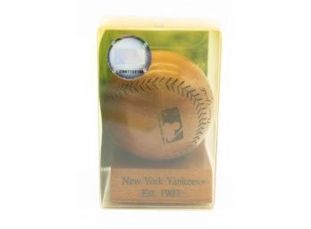 Laser Engraved Solid Wood Baseball, #DB67122766, In Original Box, Collectible