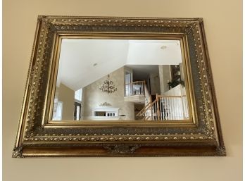 Vintage Gold Ornate Rectangular Wall Hanging Bevelled Mirror