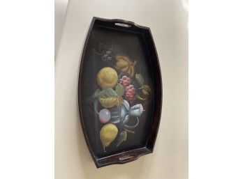 Decorative Serving Tray - Hand Painted Fruit Design