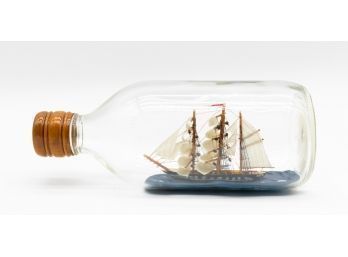 Nautical Decor, Ship In A Bottle, Home Decor