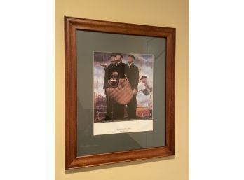 Bottom Of The Sixth By Norman Rockwell Print Framed And Matted
