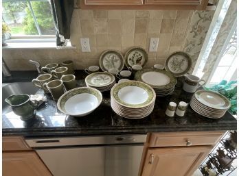 52 Pieces Of Dishware , Large Lot Of Dishware, American Atelier, The Octavia Hill Collection