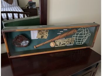 Vintage The History Of Baseball Display Case