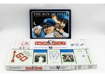 Yankee Edition Monopoly Game W/ Yankee Children's Book 'The Boy Of Steel'