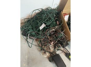 Large Lots Of Extension Cords And Christmas Timers
