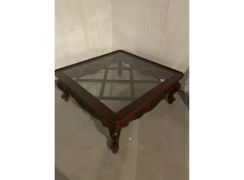 Baker Furniture French Provincial Louis XV Carved Oak Coffee Table