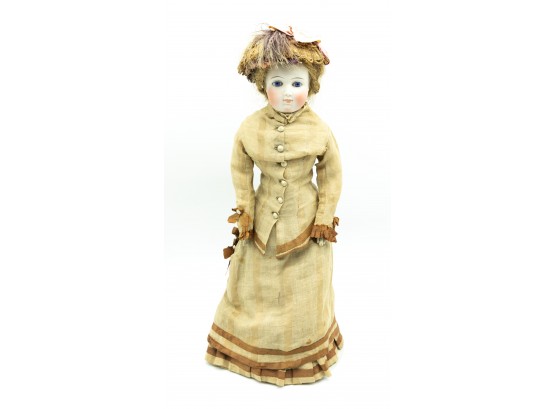 Antique German Bisque Character Doll, 19.5' Tall