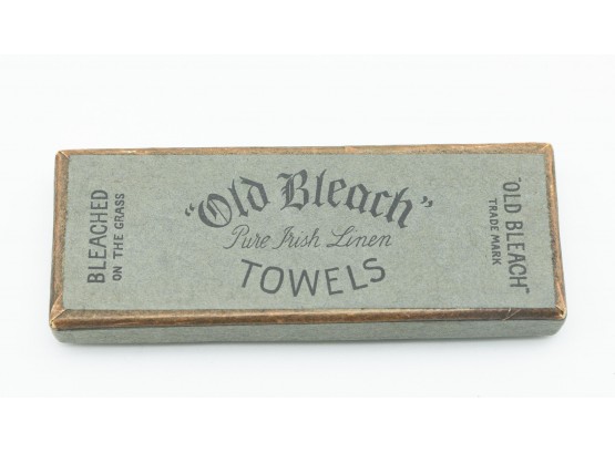 Vintage Doll House Towels, Old Bleach Towels - Fine Irish Linen, In Original Box