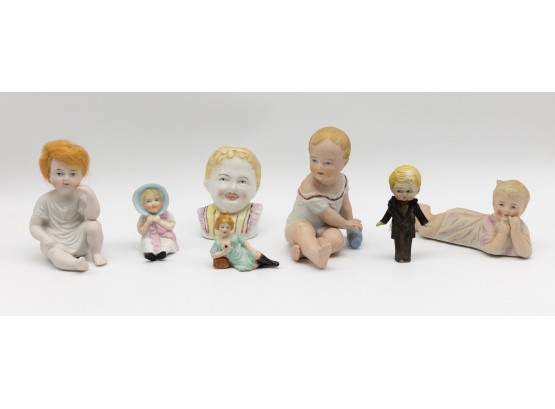 Large Lot Of Antique Miniature Bisque Figurines