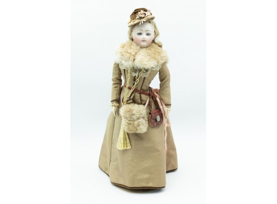 Antique French Fashion Repro Bisque Doll