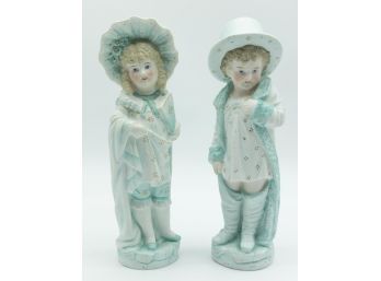 German Bisque Porcelain Girl Boy Figurine Gebruder Heubach