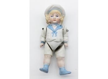 Vintage Antique All Bisque Toddler Doll Figure 5, 1920s