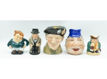 4 Royal Doulton Collectible Character Jugs, 1 'fatboy' Mug