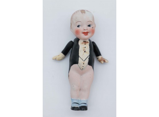Antique Jointed Bisque Doll Collectible, Made In Japan