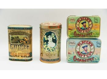 Vintage Tins - Lot Of 4 - See Description