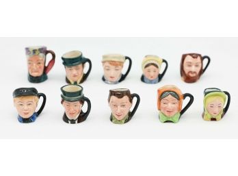 Royal Doulton Miniature Character Mugs - 10 Total