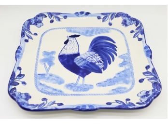 Pamela Gladding Certified International Ceramic Rooster Platter