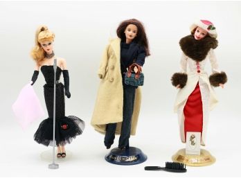 Ralph Lauren Barbie, Solo In The Spotlight Barbie, Hallmark Vintage Barbie ' 1910 Christmas Wishes, No Box