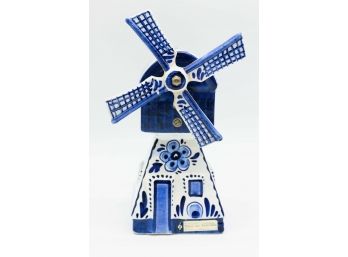 DELFT BLUE Spinning Windmill - Music Box - WORKS - Tulpan Aus Amsterdam