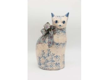KATYS 'country Charm' By Karen Vintage Ceramic Cat Statue
