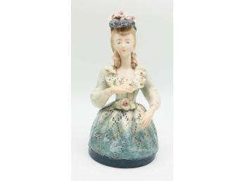 Antique CORDEY Wearing Ring Victorian Porcelain Lace Half Doll Lady Bust Figure