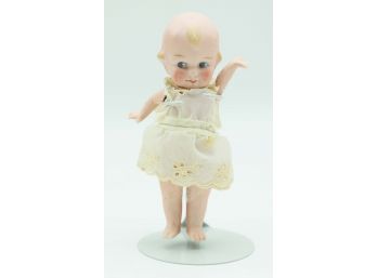 Antique Googlie Eyed All Bisque Girl, Made In Germany