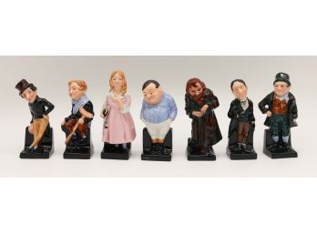 ROYAL DOULTON Figurines, CHARLES DICKENS' Characters - Collectibles, 7 Pieces Total - See Description