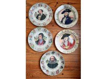Royal Doulton Plates 'burns, Shakespeare , Dickens And More', English Translucent China