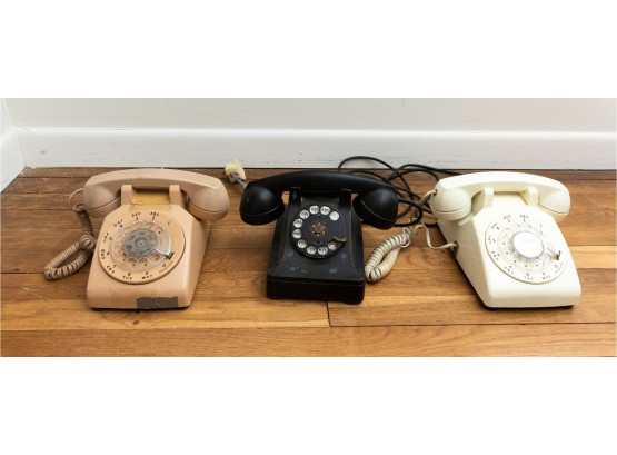 Lot Of 3 Vintage Rotary Telephones
