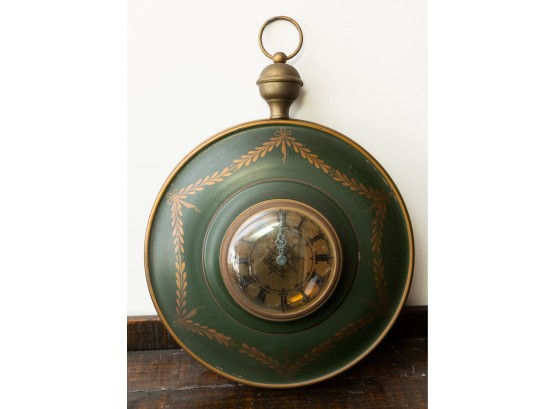 Clock, Wall, Round Green, Early-mid 20th Centry