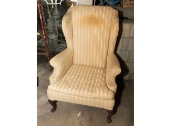 Mid Century Upholstered Chair, Wing Back