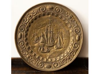 Brass, Pressed Brass Medallion, Sailing Ships