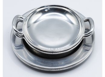 Pewter, Polished, Set Bowles And Plates, RWP Wilton Columbia